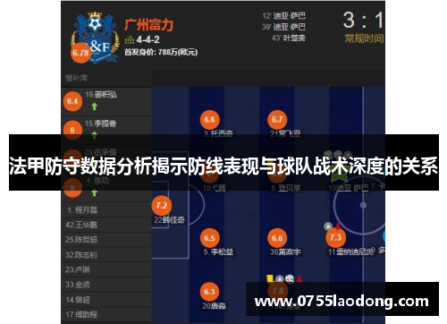 法甲防守数据分析揭示防线表现与球队战术深度的关系
